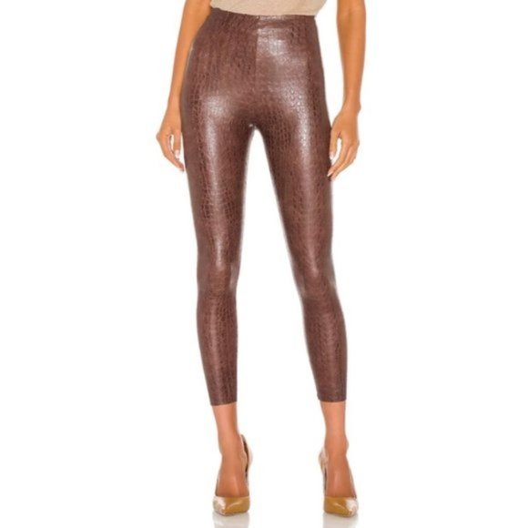 Commando Pants - Commando Faux Leather Leggings in Color Brown Croc